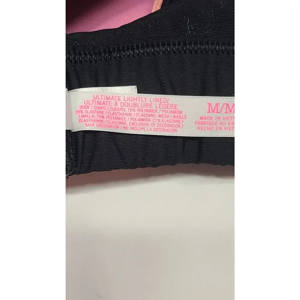 VS pink racer back peach bra ultimate lightly lined women's medium - Picture 7 of 7